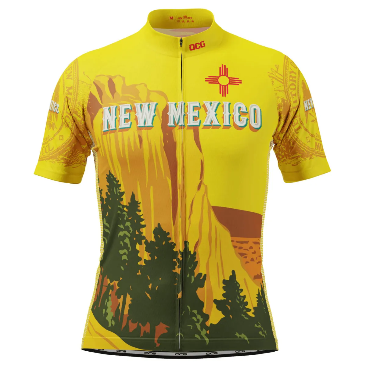 Men's New Mexico Short Sleeve Cycling Jersey, New Mexico Cycling Jersey
