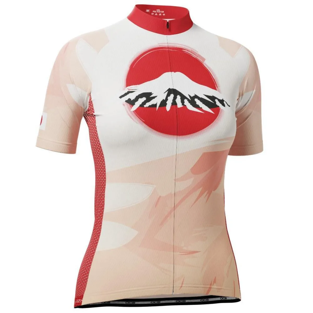 Women's Mount Fuji Short Sleeve Cycling Jersey, Fuji Sleeve