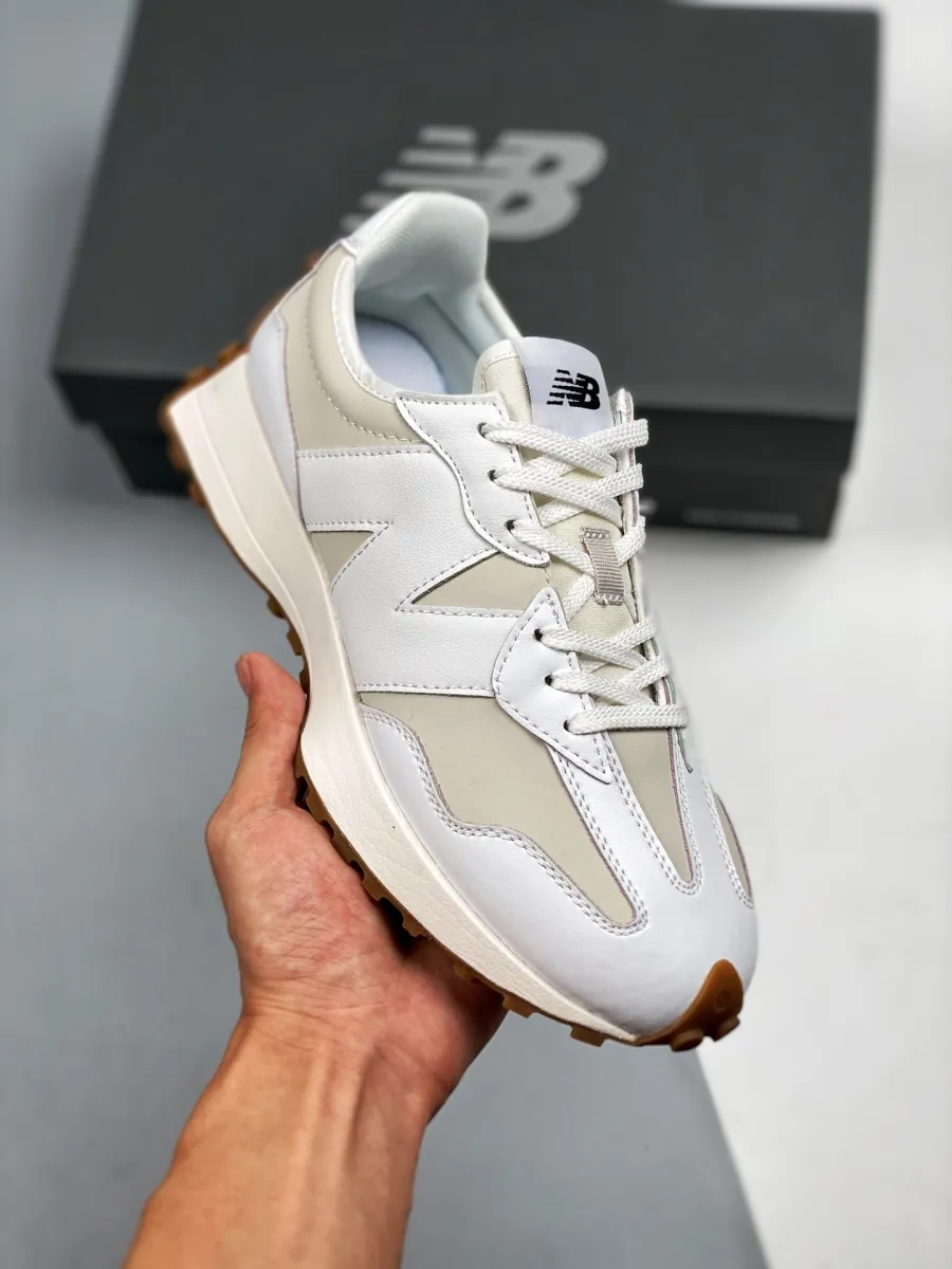 New Balance 327 White Leather