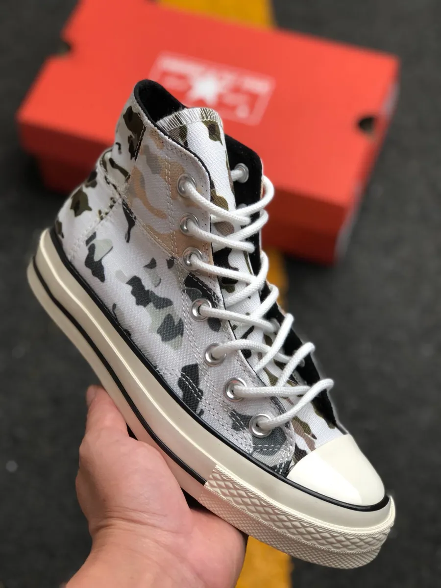 Converse Blocked Camo Chuck 70 White/Carbon Grey/Egret 165913C New Releases