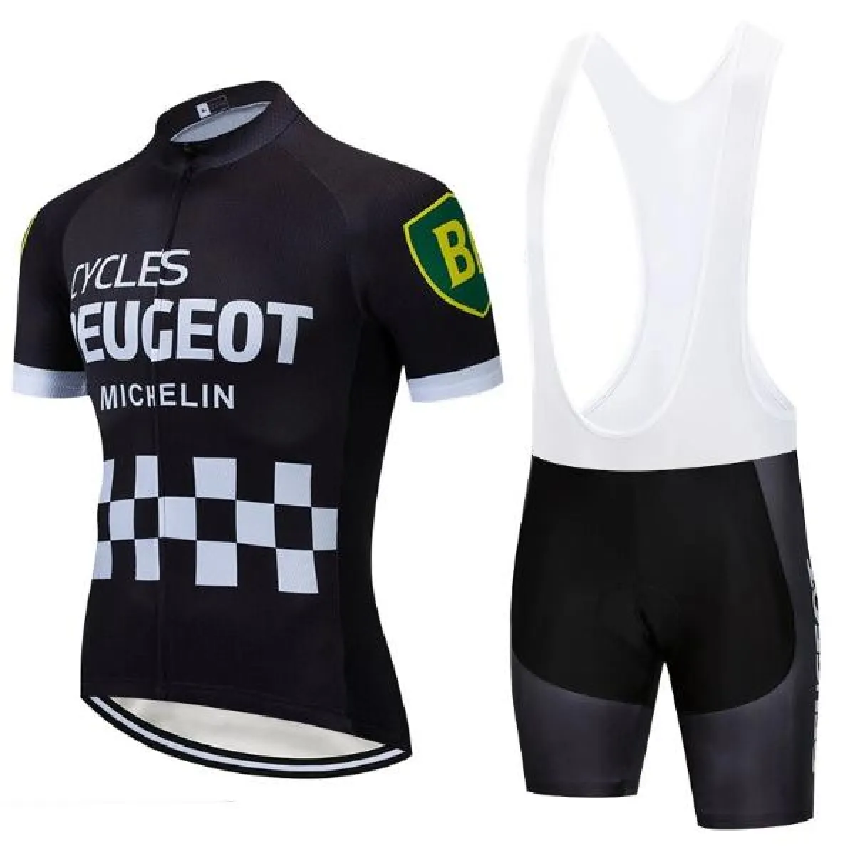 Black Peugeot Retro Cycling Set For Sale