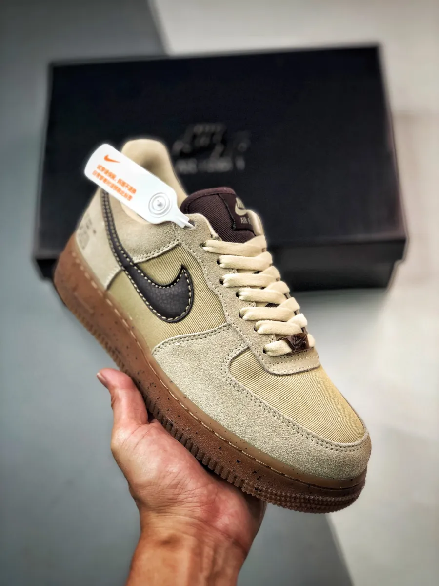Nike Air Force 1 Low 'Coffee' Beach/Grain/Pale Ivory/Mahogany #coffee nike