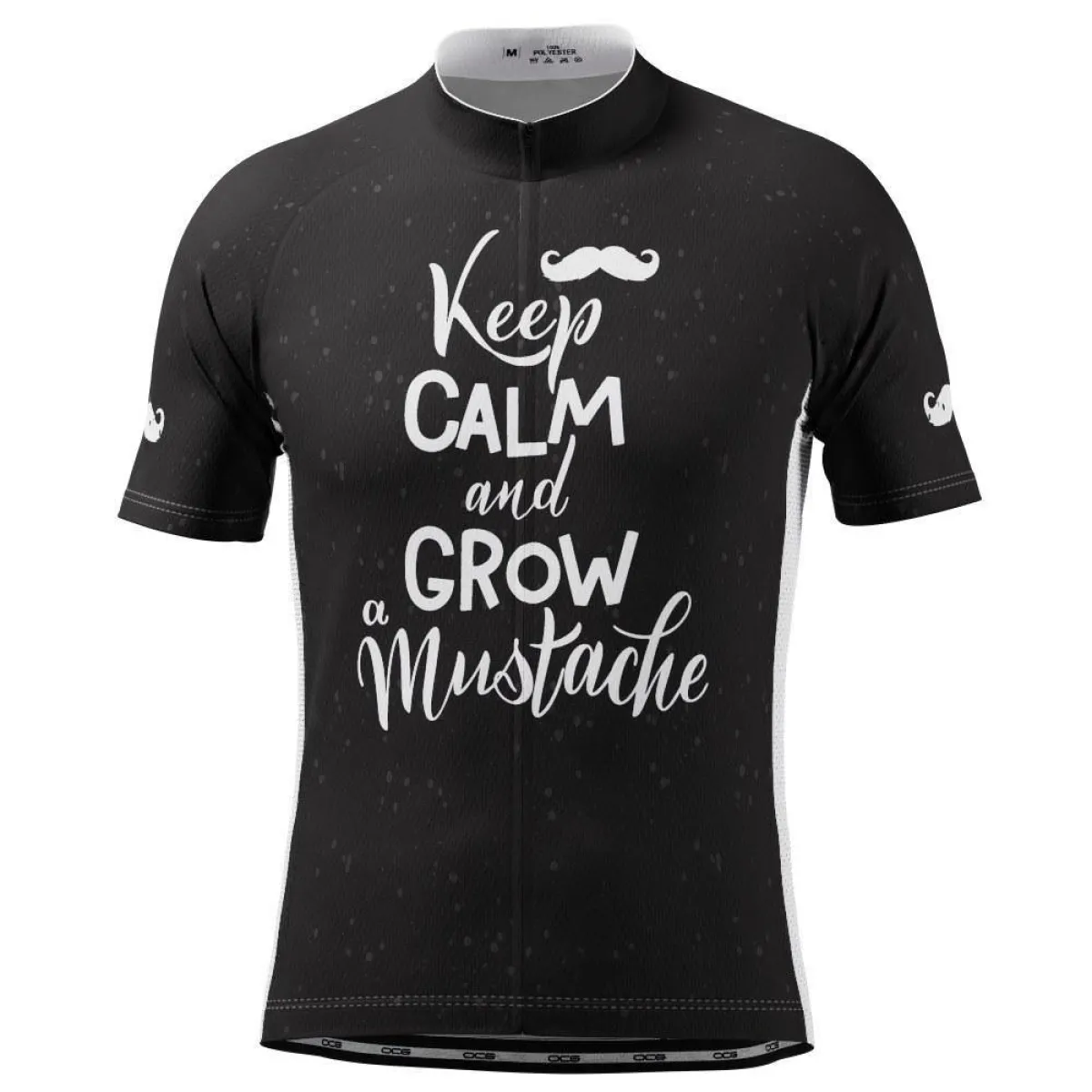 Men's Keep Calm Mustache Short Sleeve Cycling Jersey Online