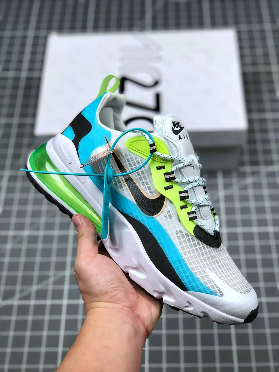 Nike Air Max 270 React SE Oracle Aqua/White-Black-Green CT1265-300 Nike Air Max 270 Ghost Green