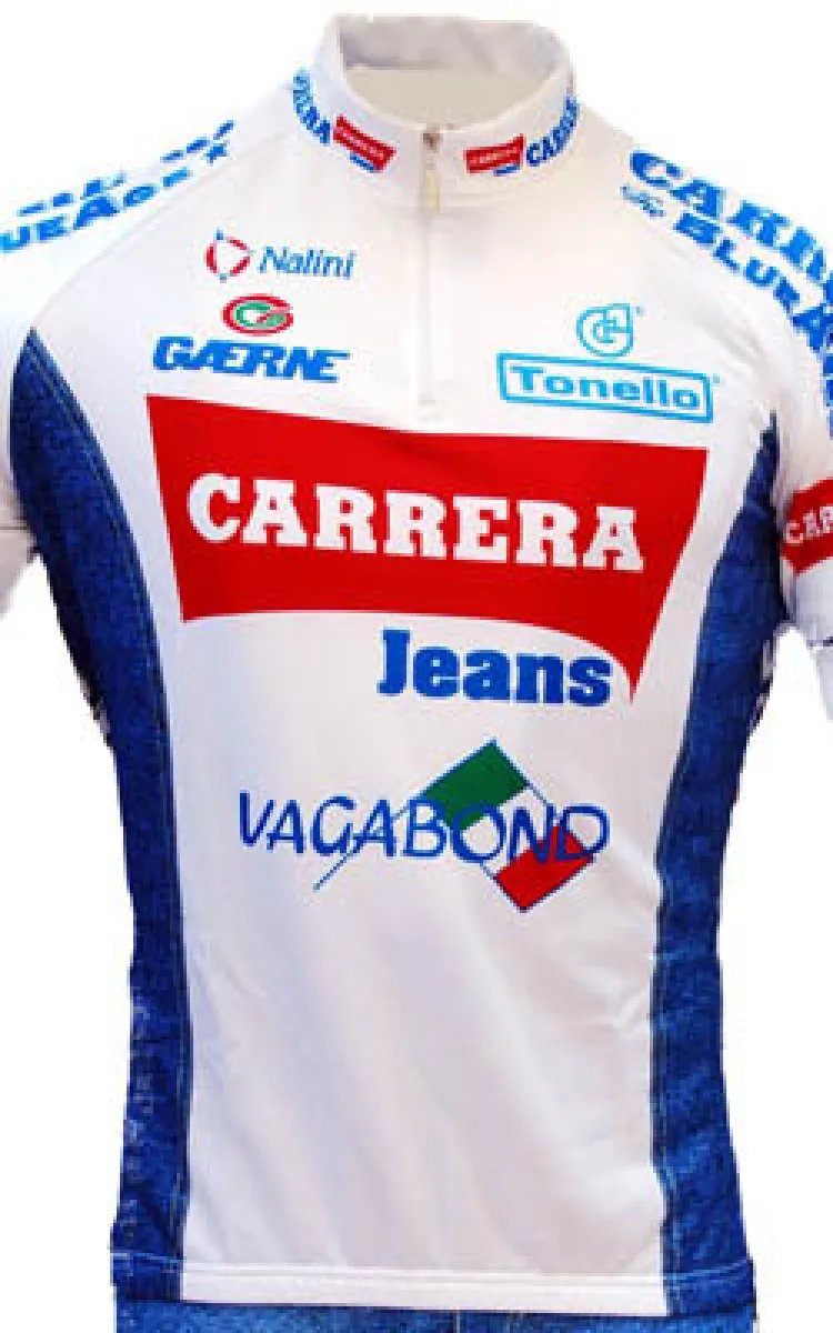 Carrera White Vagabond Half Zip Jersey, Brand New CAR11J1