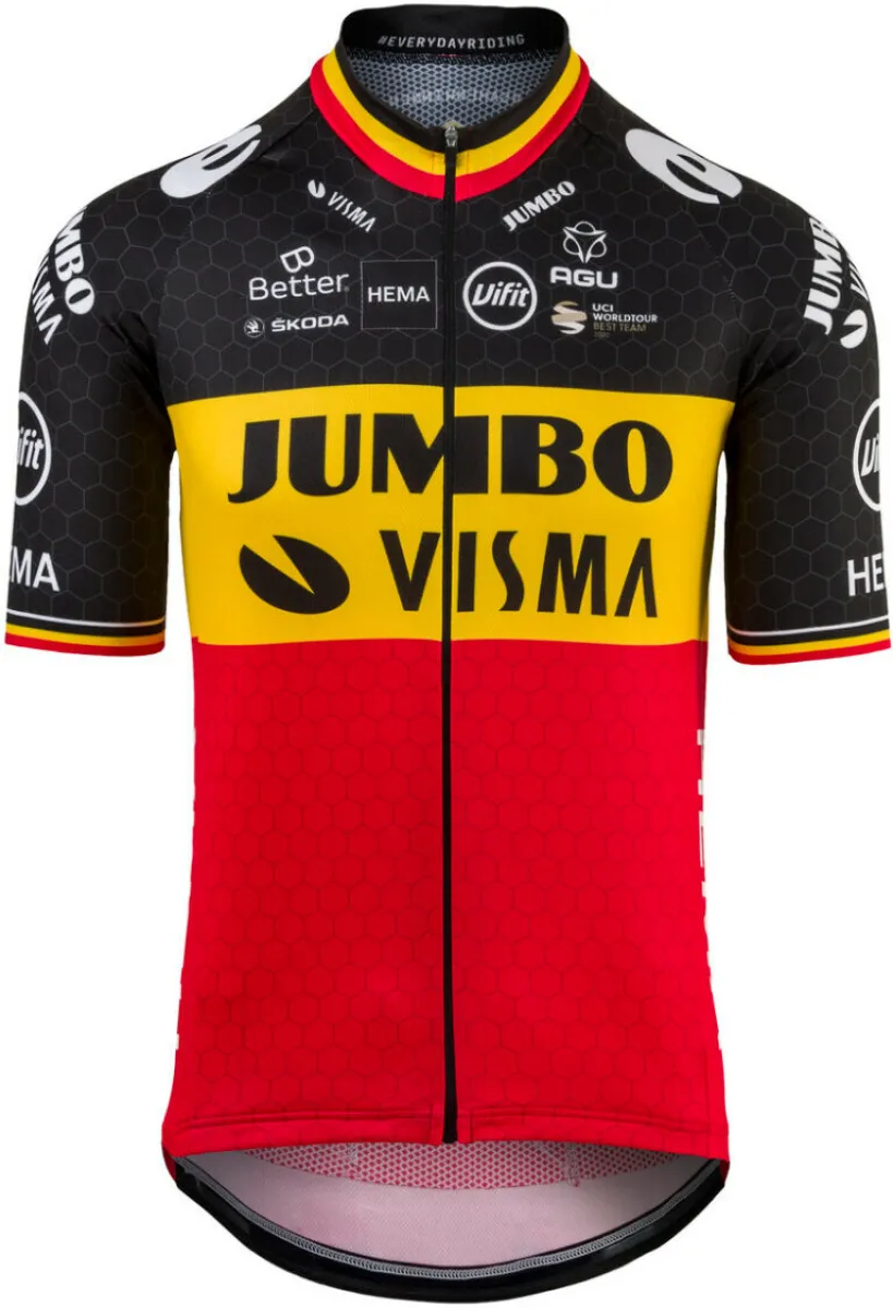2021 Jumbo Visma Belgian Champion Jersey, JUM21J4