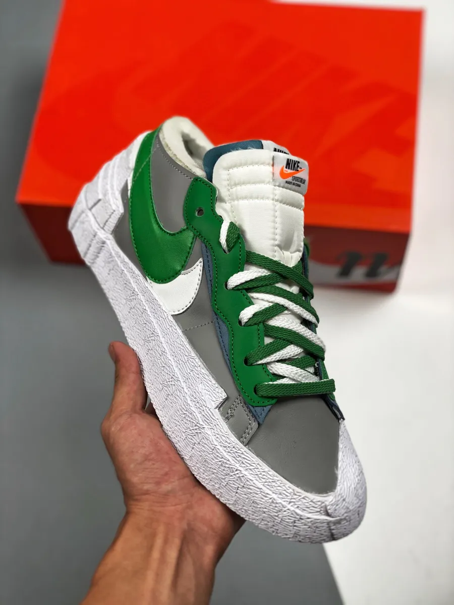 Sacai x Nike Blazer Low Medium Grey/Classic Green-White / green blazers low