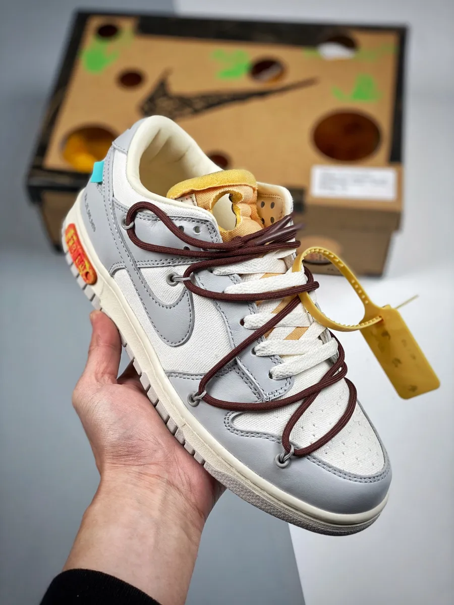 Off-White x Nike Dunk Low '46 of 50' Sail Grey #off white grey dunks