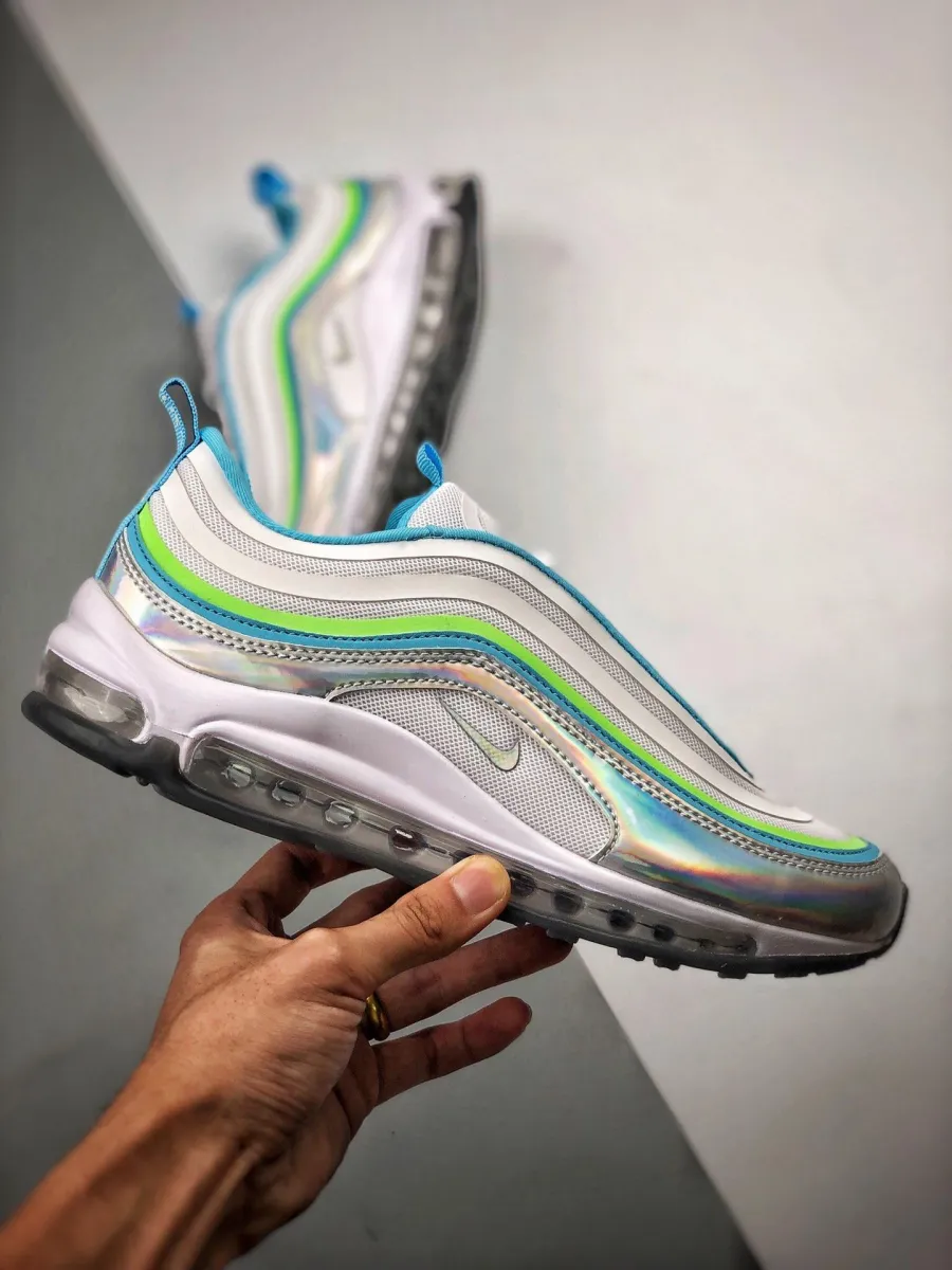 Nike Air Max 97 'Iridescent Mudguards' BV6670-101 / air max 97 green and blue