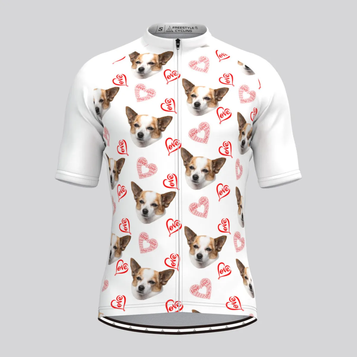Custom Pup Face V4 Men's Jersey-White Restock