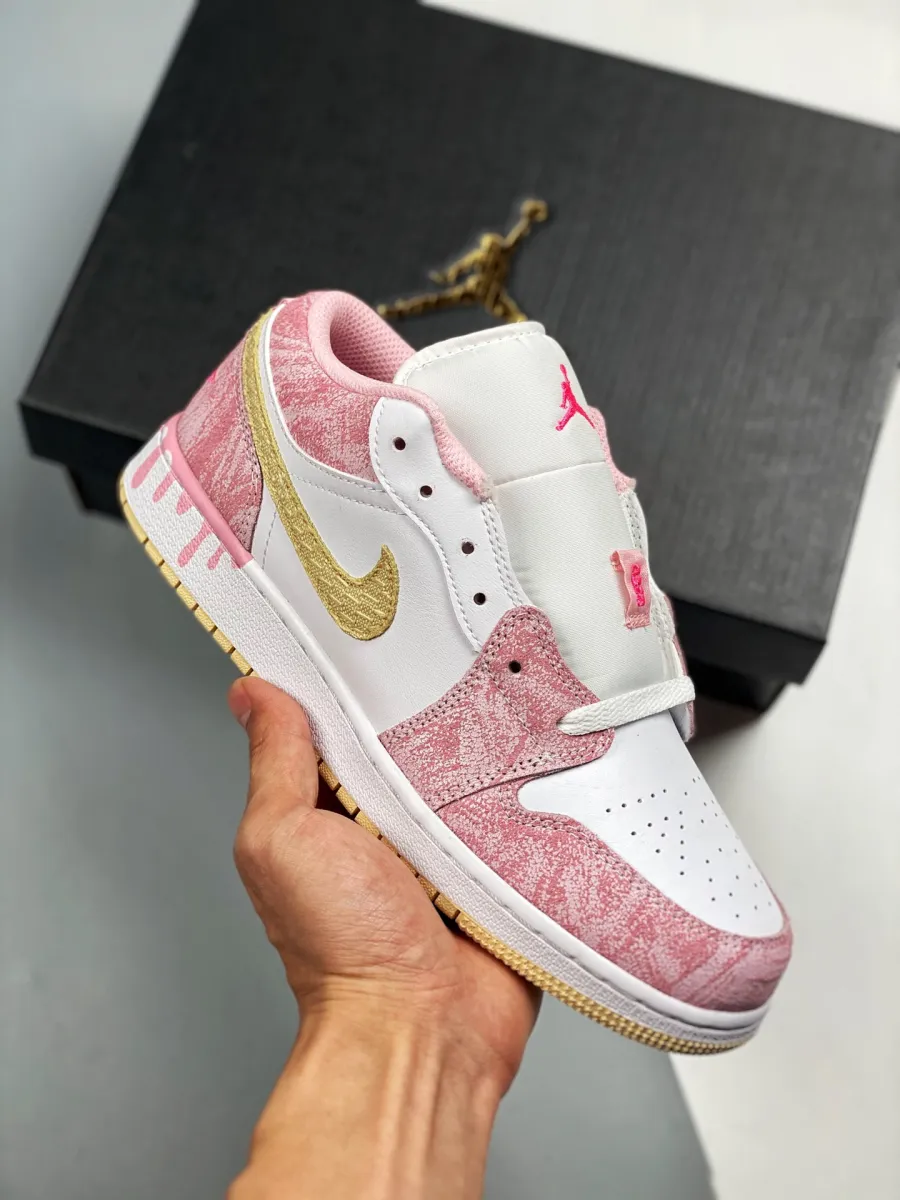 Air Jordan 1 Low Se (gs) 'Arctic Punch' AJ1 White/Hyper Pink/Pale Vanilla - strawberries and cream jordan 1 mid