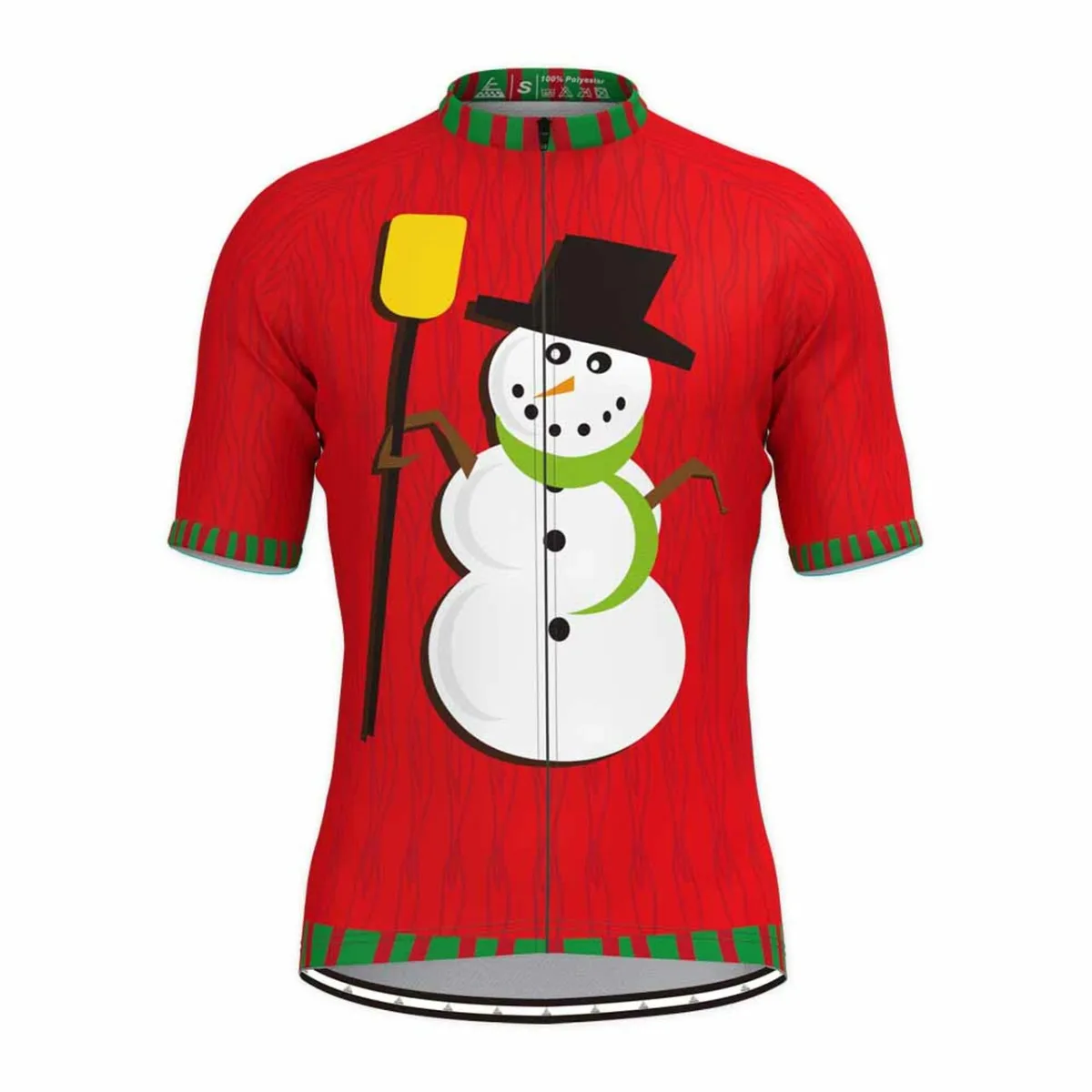 Ugly Christmas Sweater Themed Cycling Jersey-Snowman