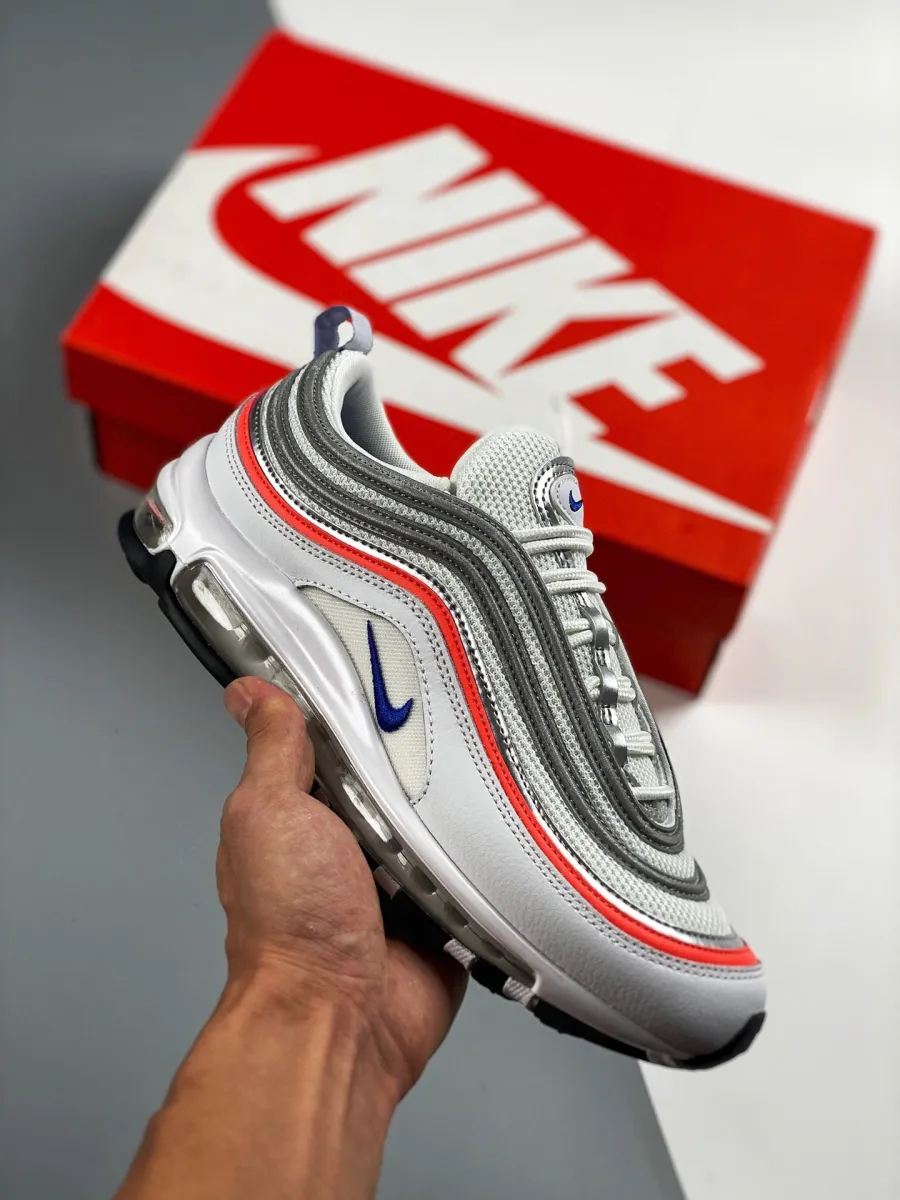 Nike Air Max 97 Silver Racer Blue Red CZ6087-101 Restock