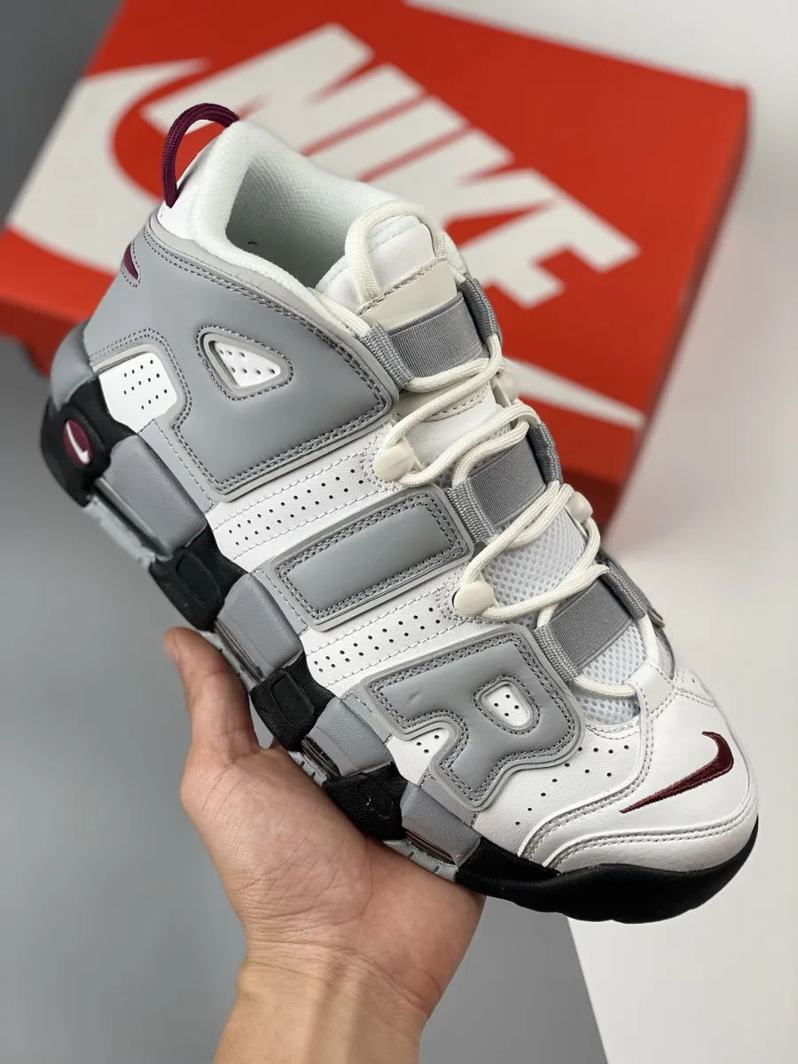 Nike Air More Uptempo White/Rosewood-Wolf Grey-Pure Platinum-Black-Clear - women's air more uptempo summit white