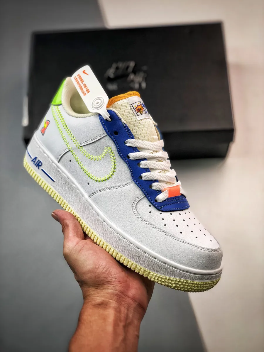 Nike Air Force 1 Low GS Player One White Blue FB1393-111 / lowplayer