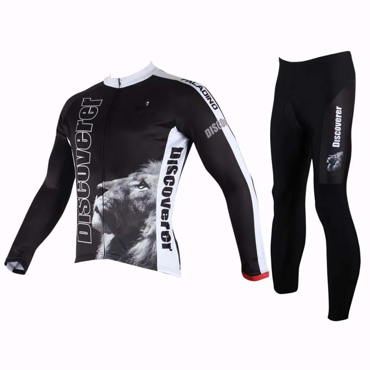 ILPALADINO Discoverer Lion Man's Long-sleeve Cycling Suit Team Kit Nature Wild Animal Jacket T-shirt Summer Suit Spring Autumn Clothes Sportswear Racing Apparel NO.301