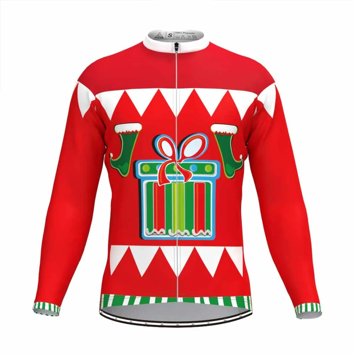 Ugly Christmas Sweater Gift Box LS Cycling Jersey To Buy
