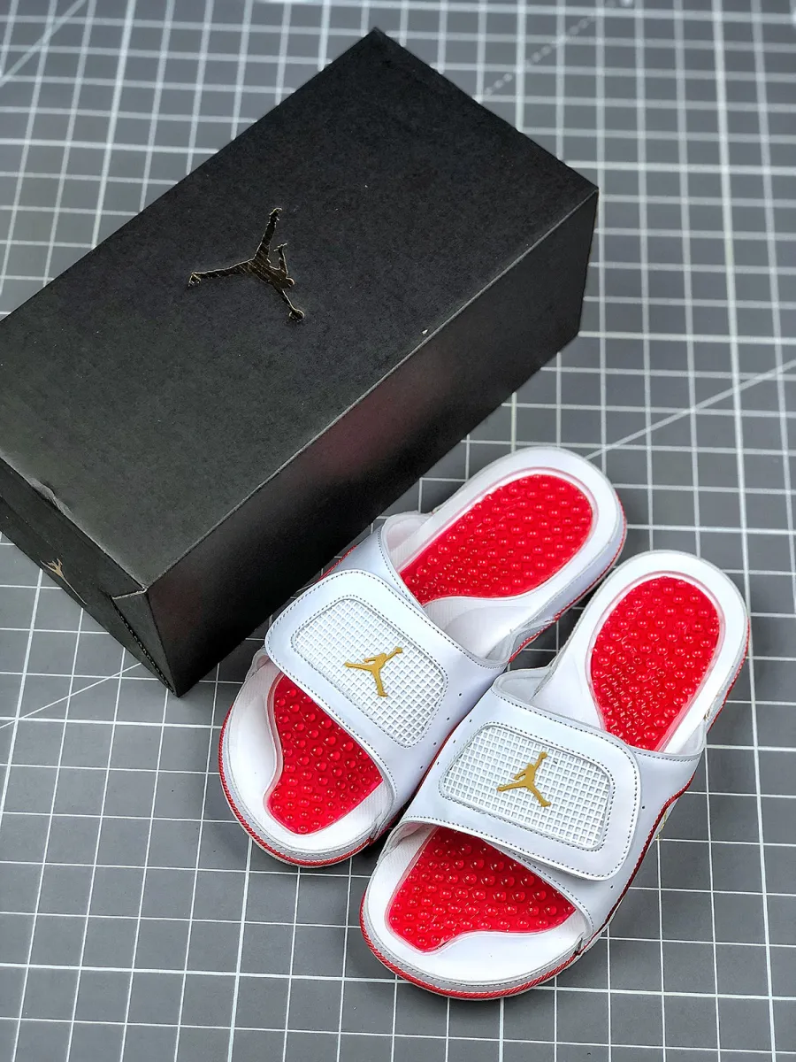 Air Jordan Hydro 13 White Red Gold Restock