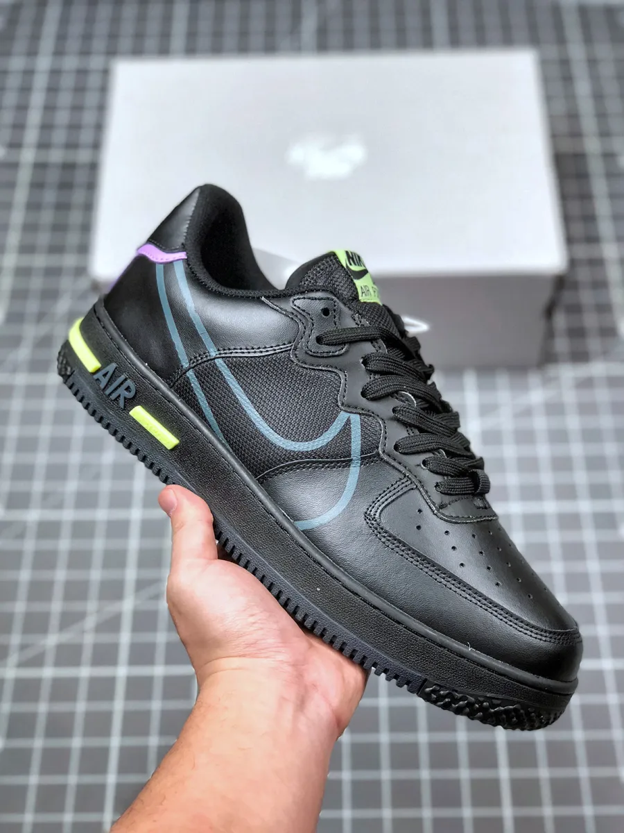 Nike Air Force 1 React D/MS/X Black CD4366-001 New Releases