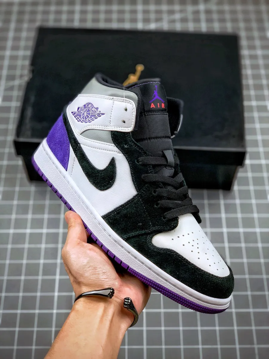 Air Jordan 1 Mid SE Court Purple Suede #jordan 1 se purple