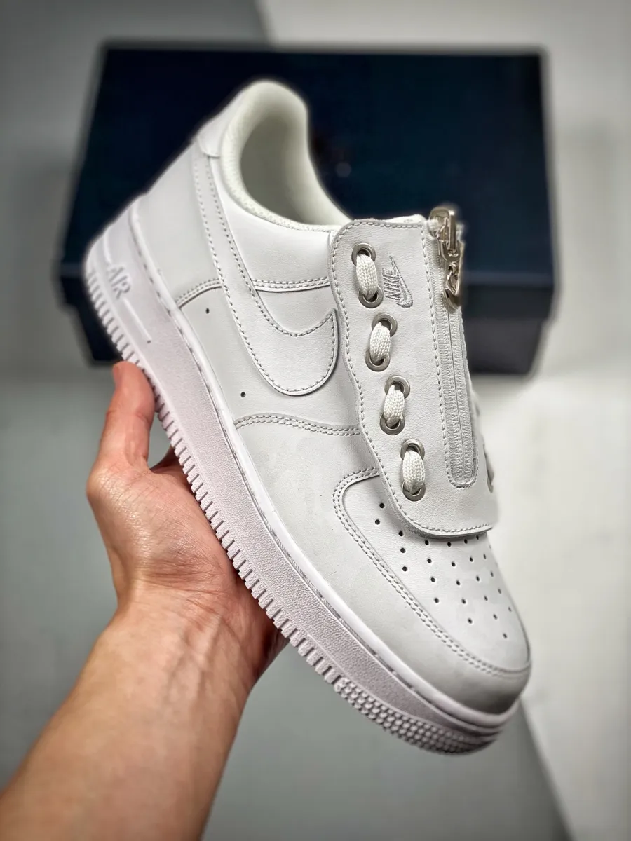 Nike Air Force 1 Low 'Shroud' White/Metallic Silver DC8875-100 / air force 1 low '07 'white metallic silver'