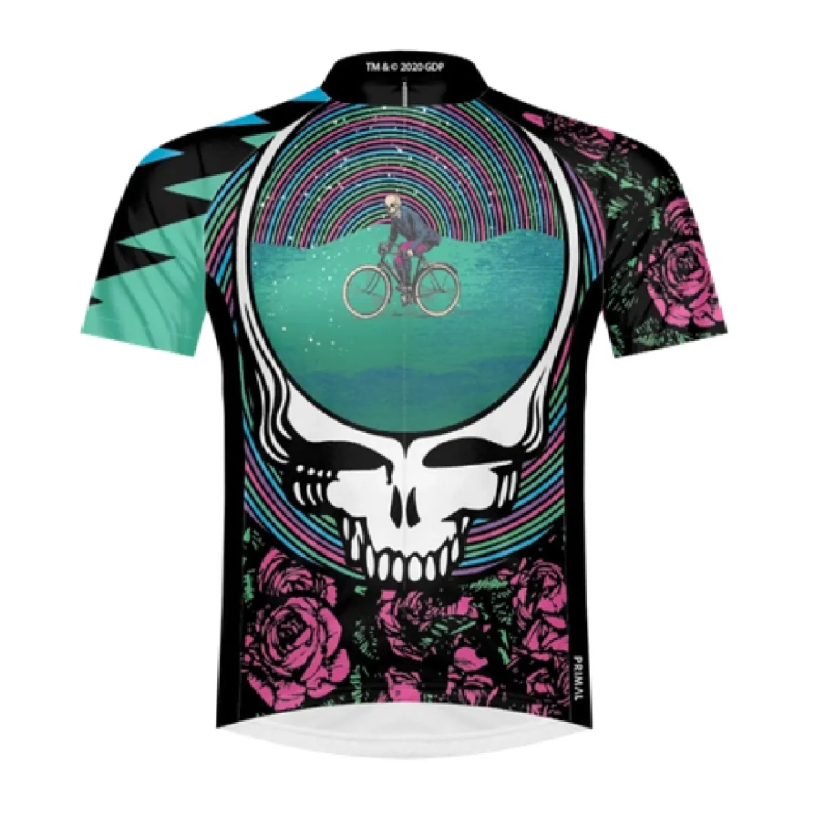 Primal Wear Grateful Dead One for the Road Men's Full Zip Sport Cut Cycling Jersey