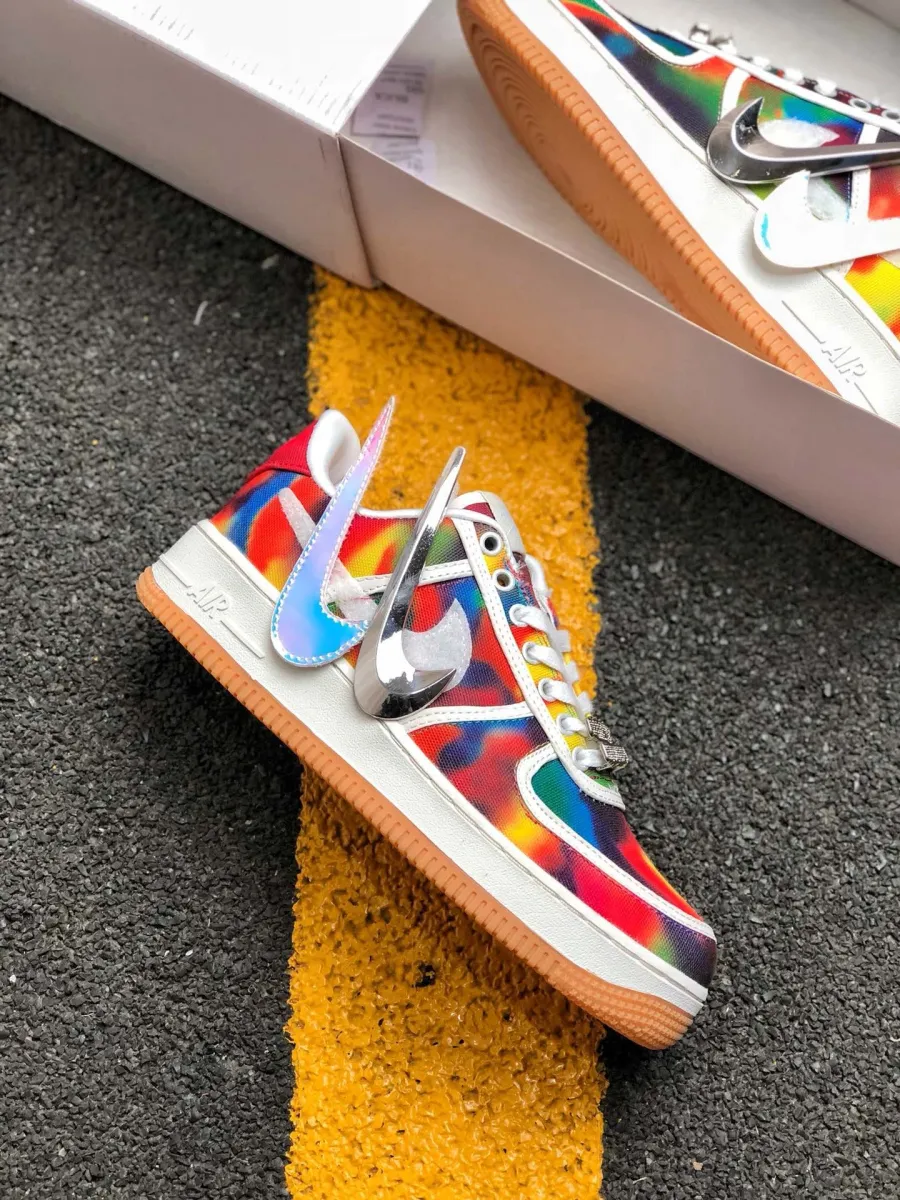 Travis Scott X Nike Air Force 1 Low Custom 'Sail' New Releases
