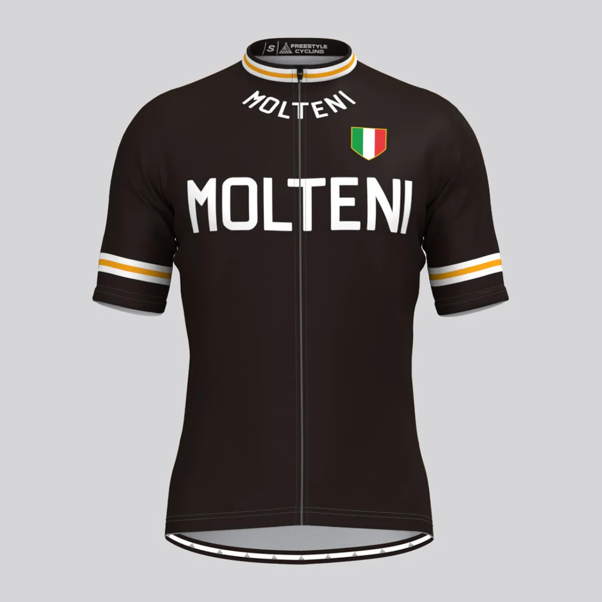 Retro Molteni Pro Team Men's Cycling Jersey Black