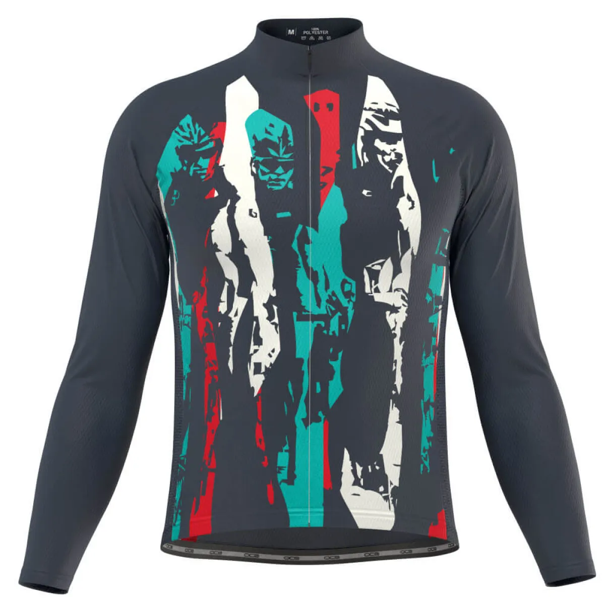 Men's Velo Abstract Long Sleeve Cycling Jersey For Sale