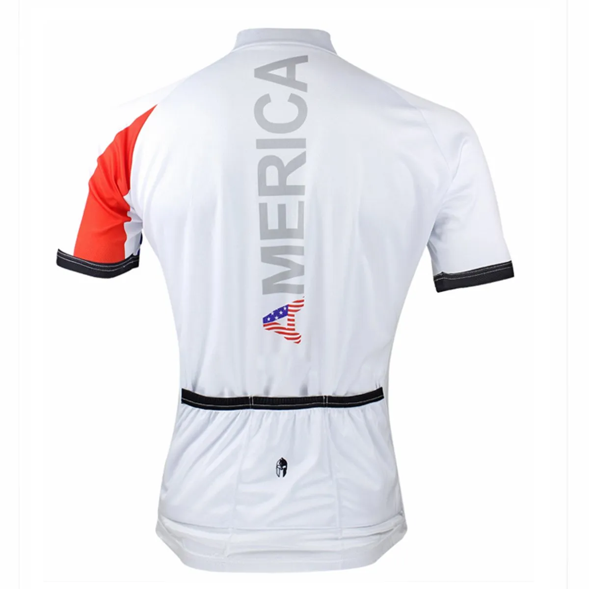 Ilpaladino American Simple White Men's Breathable Quick Dry Short-Sleeve Cycling Jersey Bicycling Shirts Summer Sport Upper Wear NO.059