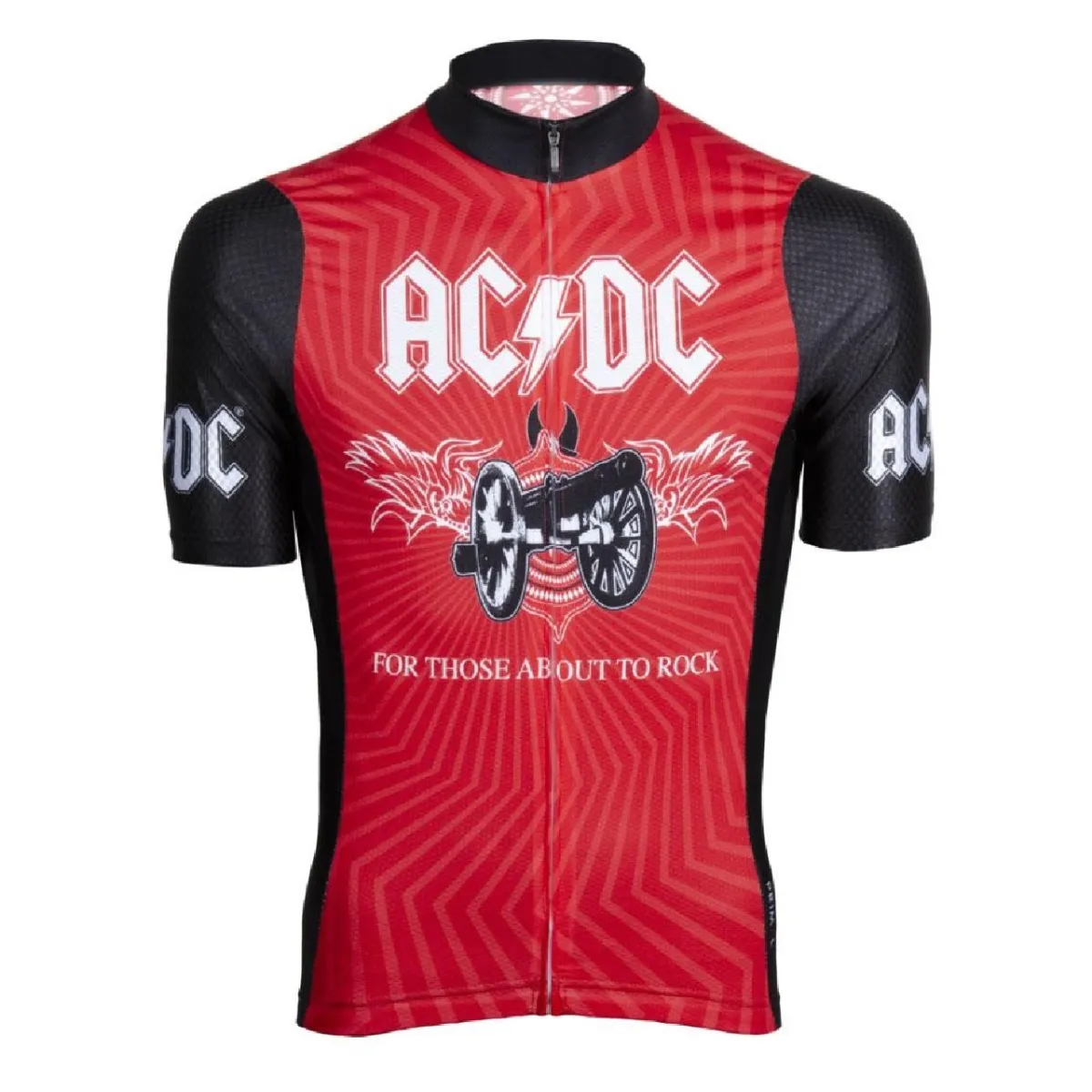Primal Wear AC/DC For Those About to Rock Men's Full zip Helix Cycling Jersey ACF1J03M_M