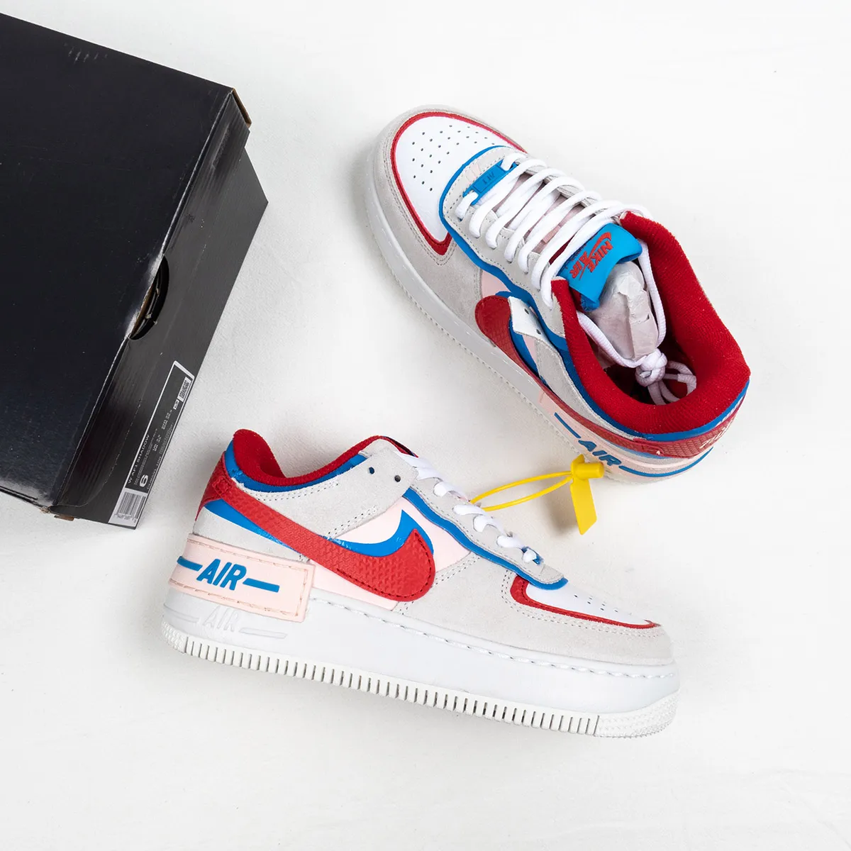 Nike Air Force 1 Shadow Sail/University Red-Photo Blue - air force 1 shadow university red