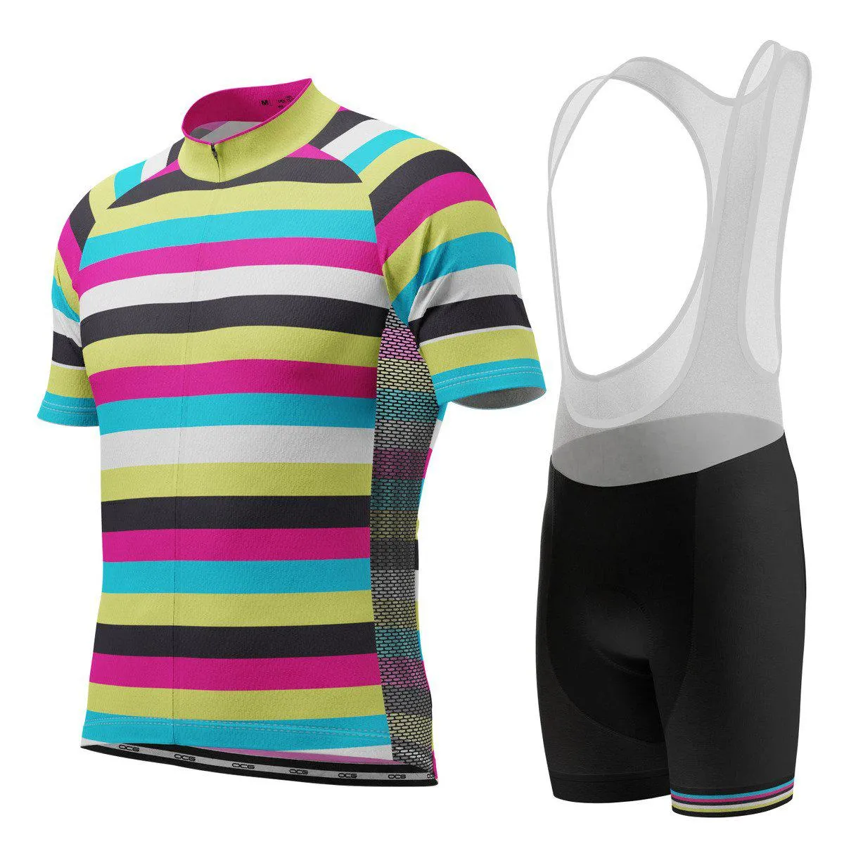 Men's Rainbow Stripes Short Sleeve Cycling Kit Online