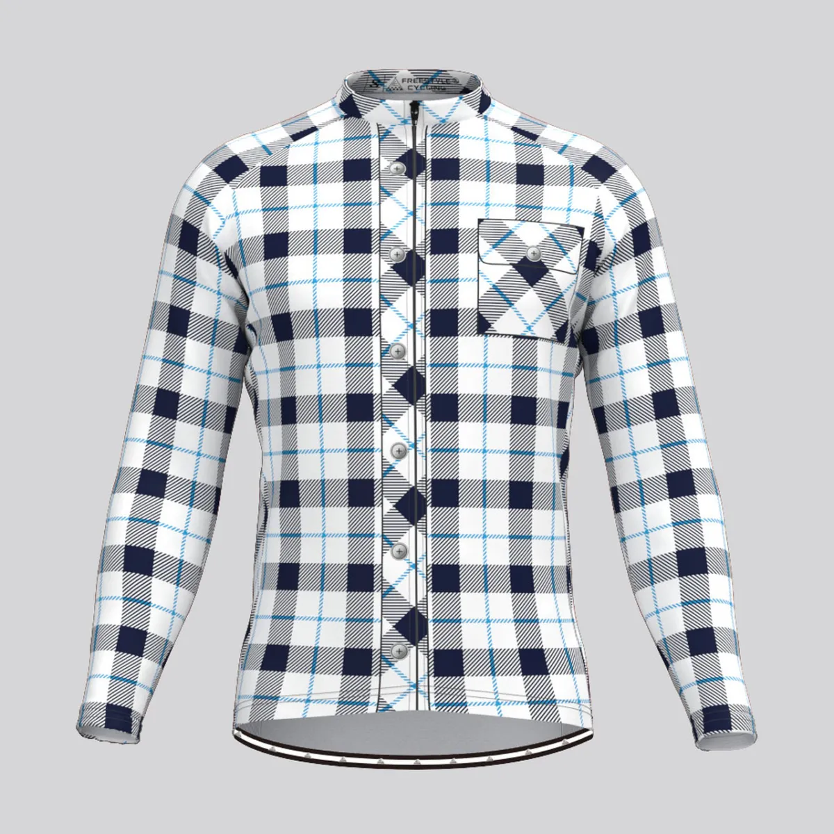 Plaid Checkered Shirt V7 Men's LS Cycling Jersey To Buy