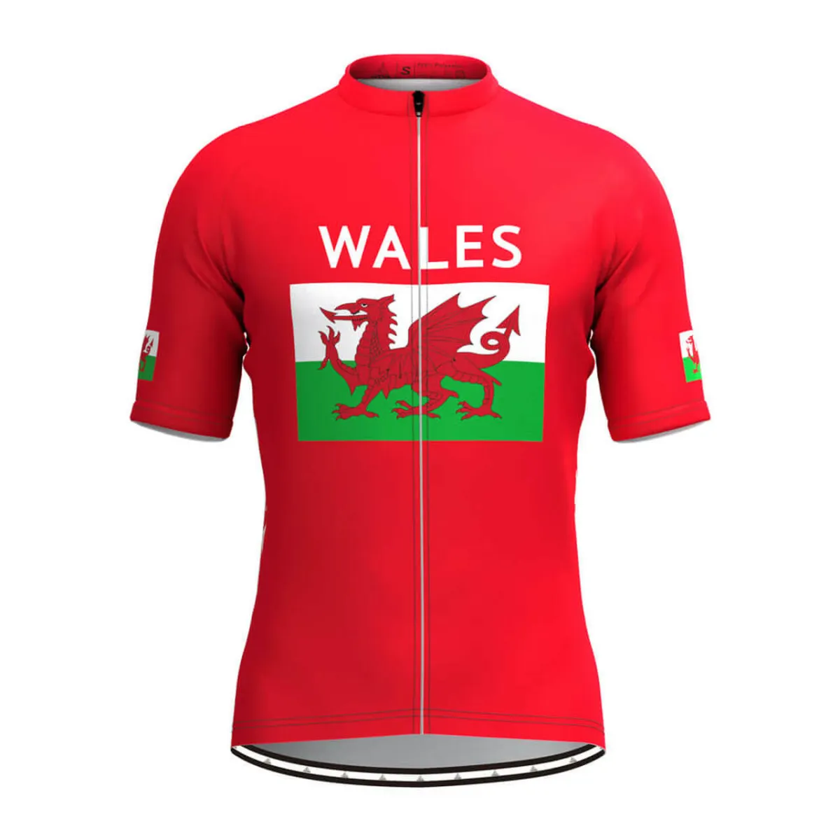 Wales Flag Men's Cycling Jersey Red Restock