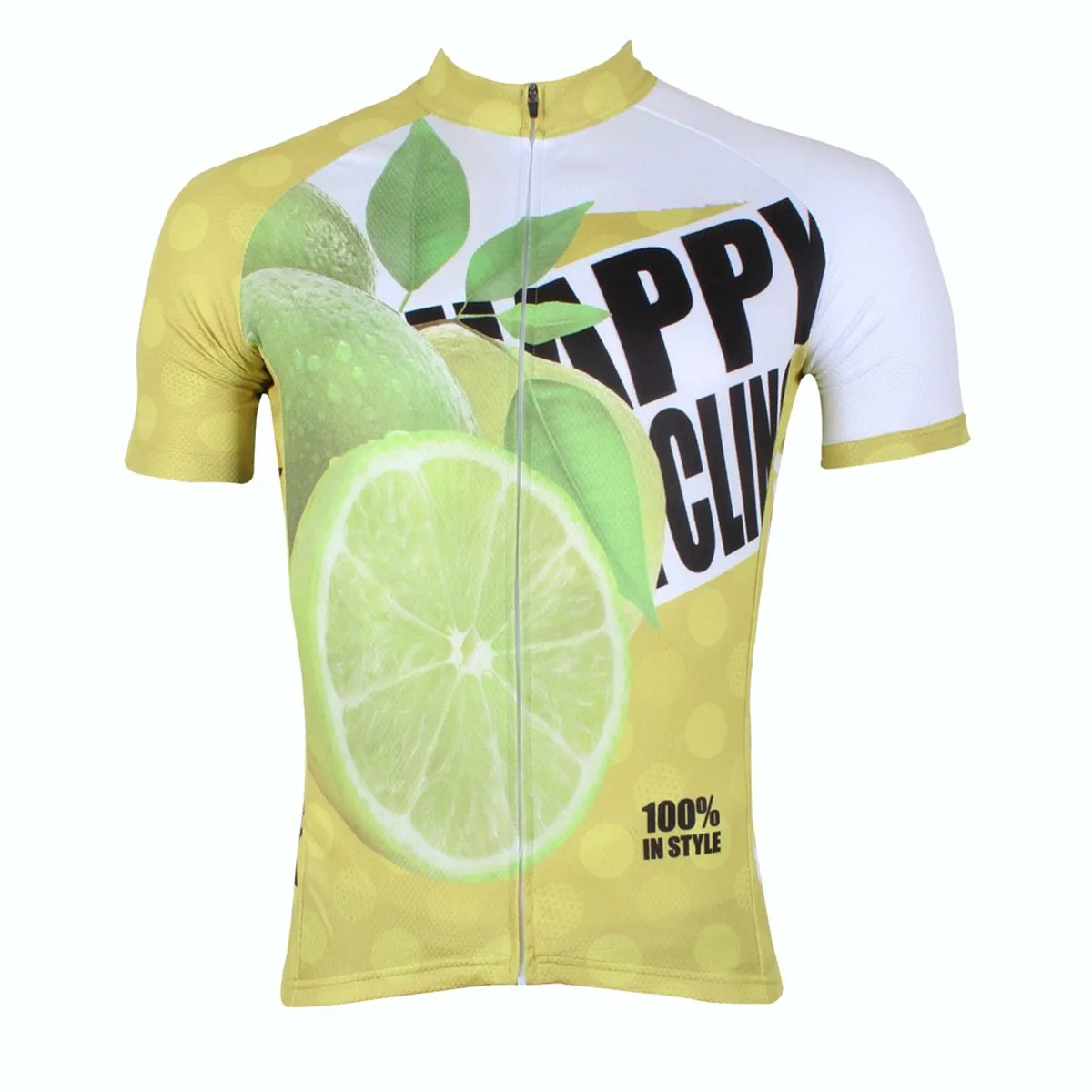 Happy Cycling Summer Fruit Lemon Men's Short-Sleeve Cycling Jersey Suit Biking Wear Breathable Outdoor Sports Gear Leisure Biking T-shirt Sports Clothes NO.177