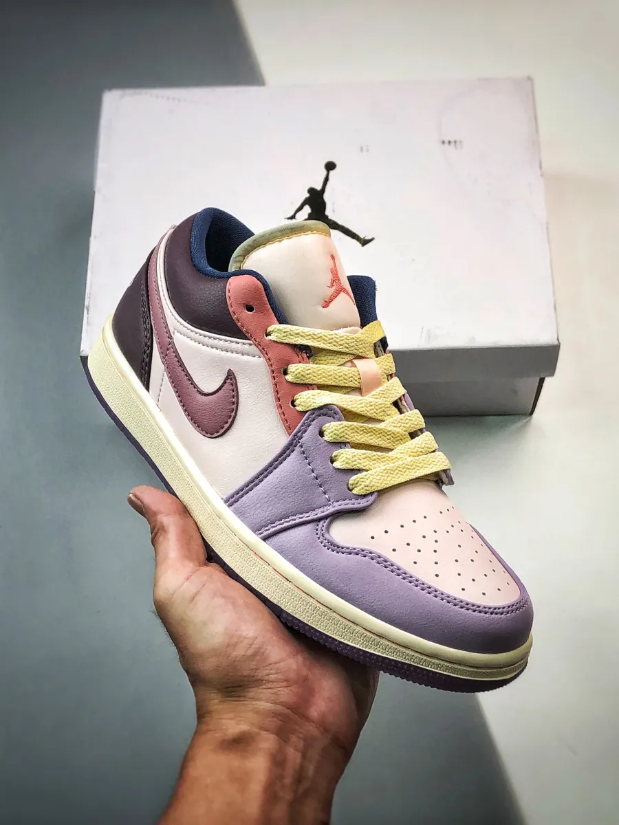 Air Jordan 1 Low Pink/Purple-Sail Purple Pastel Jordans