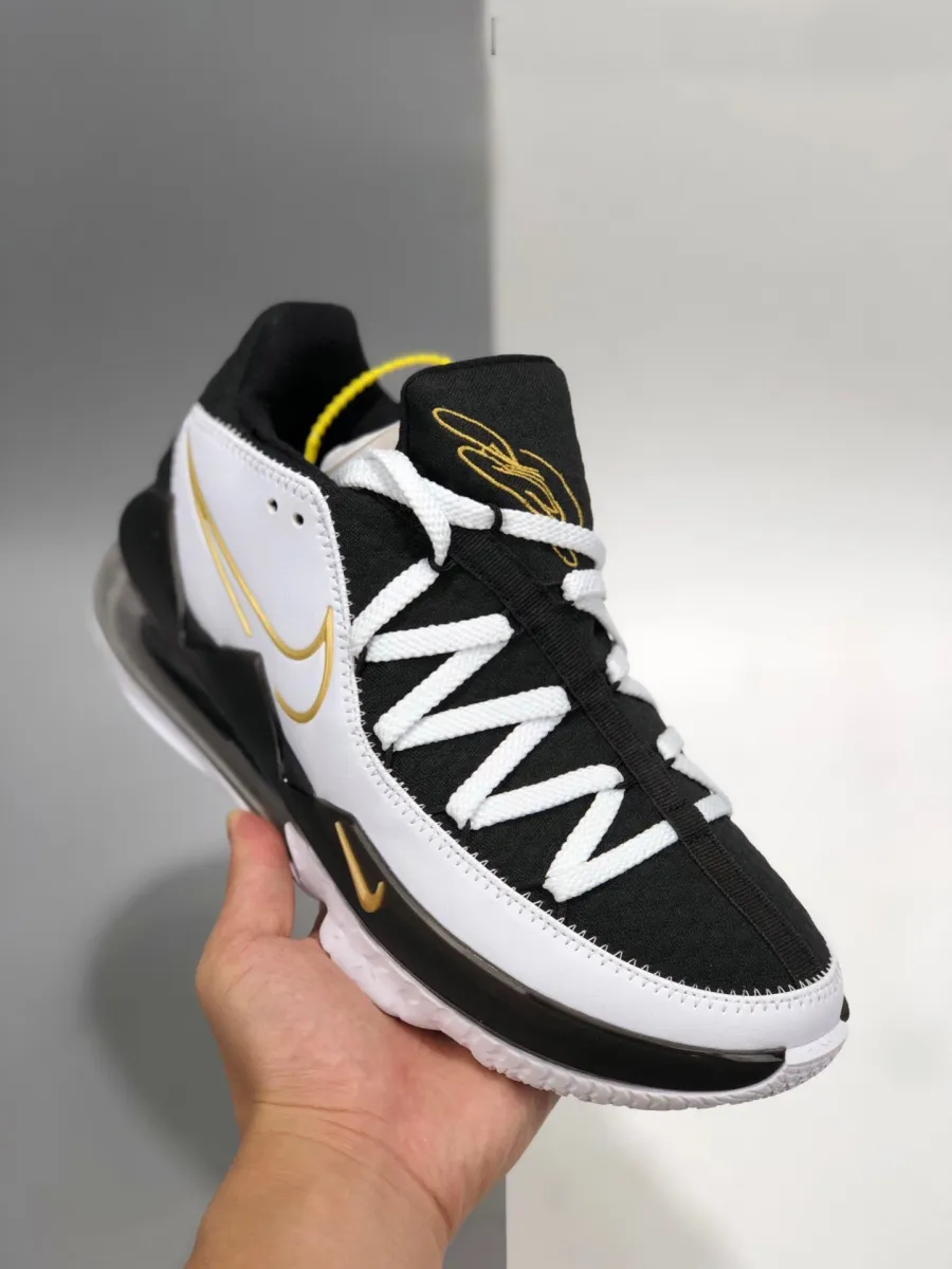Nike LeBron 17 Low White/Metallic Gold-Black Lebron 17s Gold