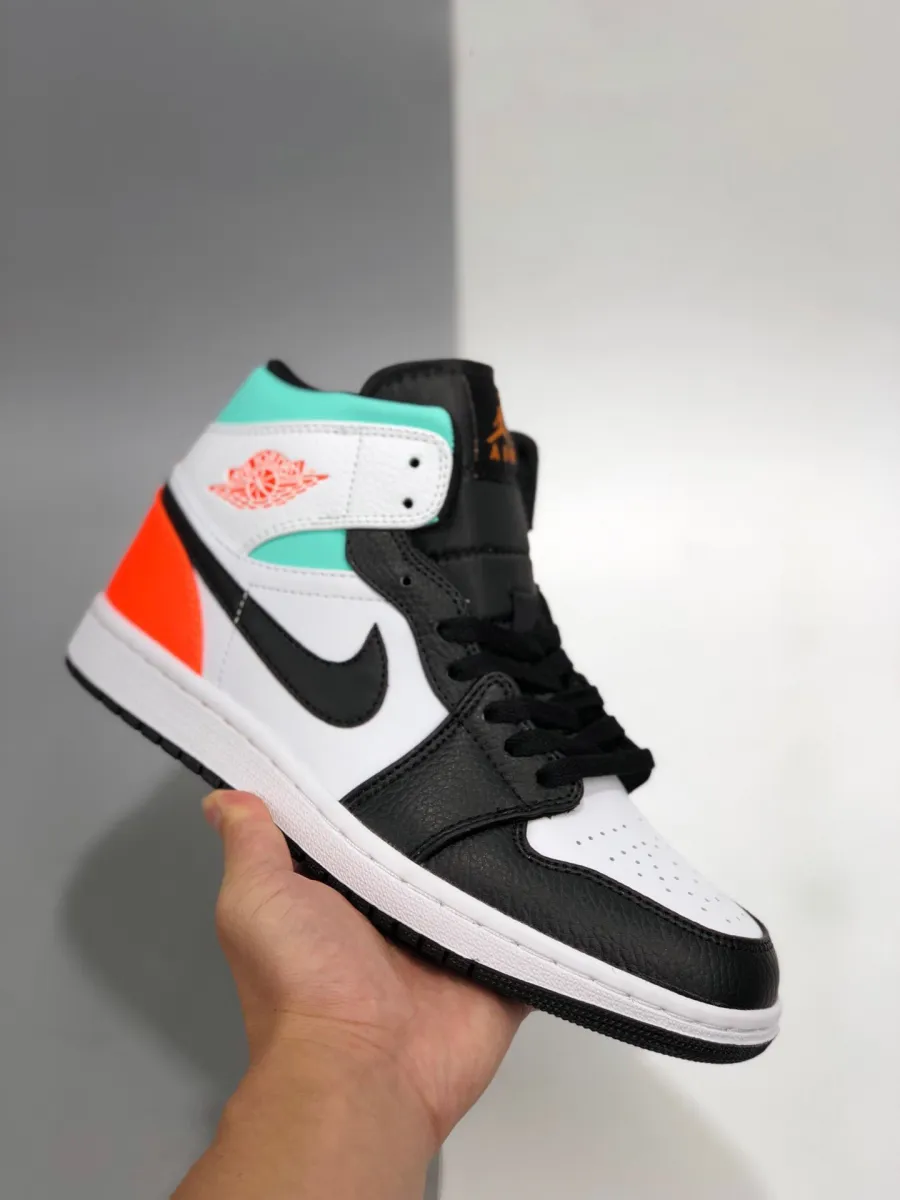 Air Jordan 1 Mid 'Black Toe' BQ6931-100 Red Mint