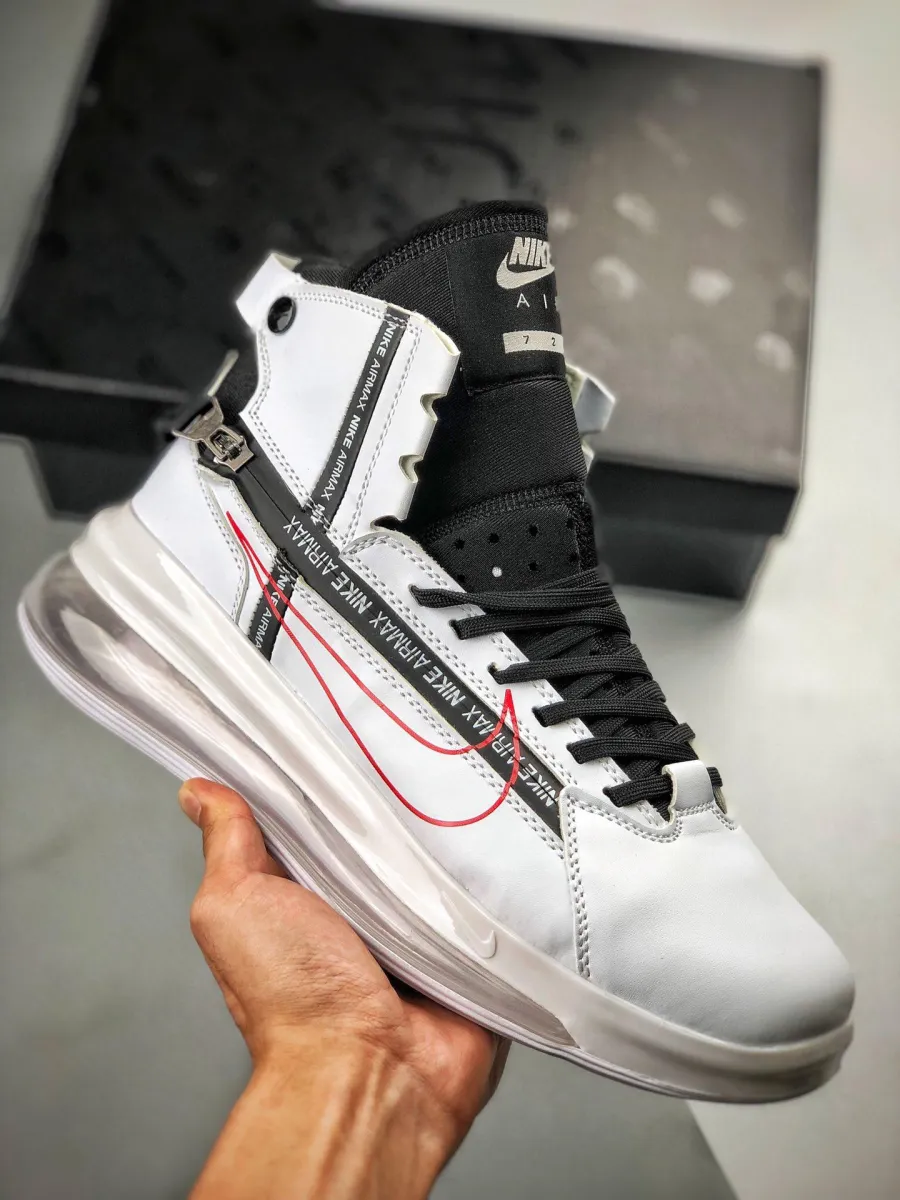 Nike Air Max 720 Saturn White/Black-University Red AO2110-100 Brand New
