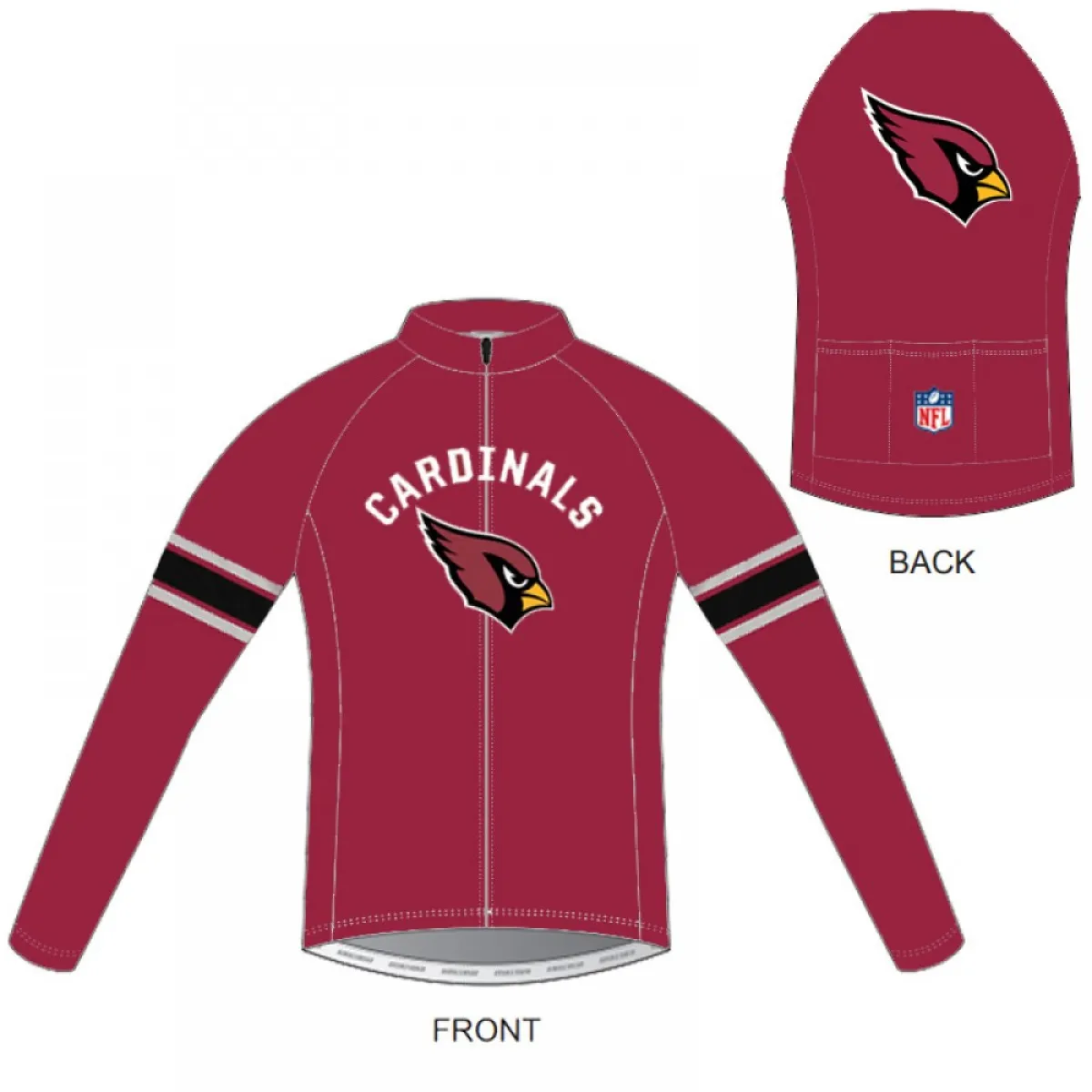 NFL Arizona Cardinals Long Sleeve Bike Cycling Jerseys