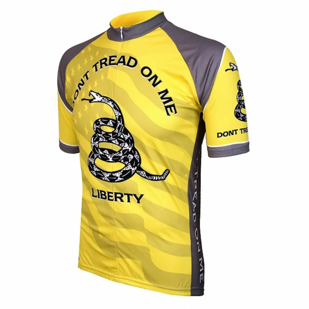 Don't Tread on Me Men's Full Zip Short Sleeve Cycling Jersey