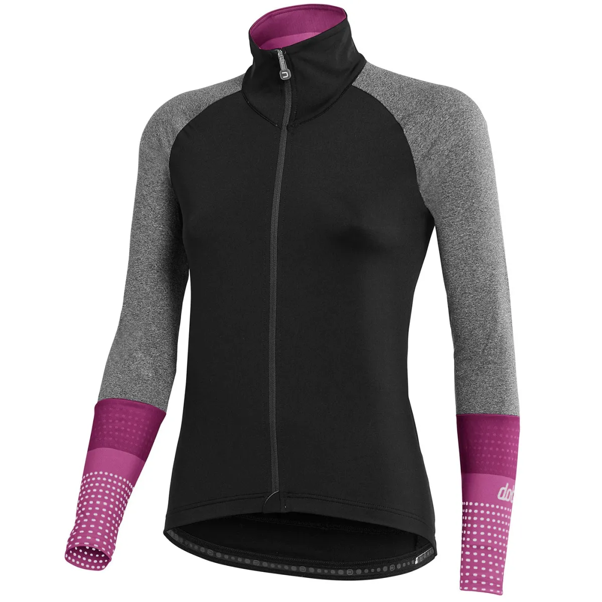 Dotout Fly woman long sleeves jersey - Black fuchsia