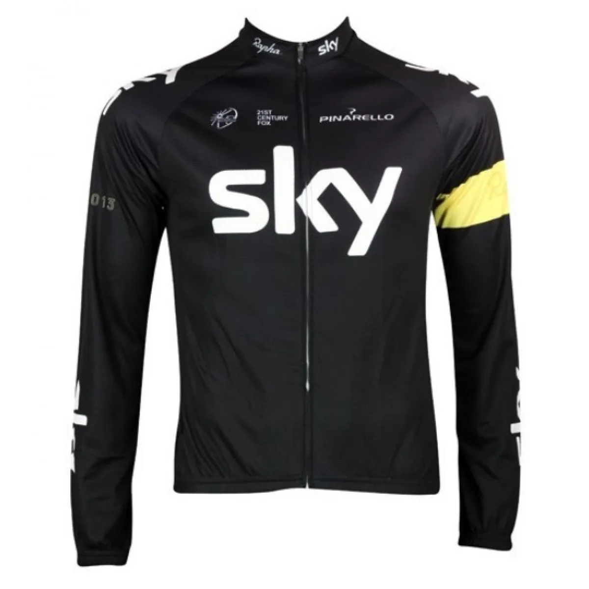 2013 team SKY Victory Cycling Long Sleeve Jersey yellow armband