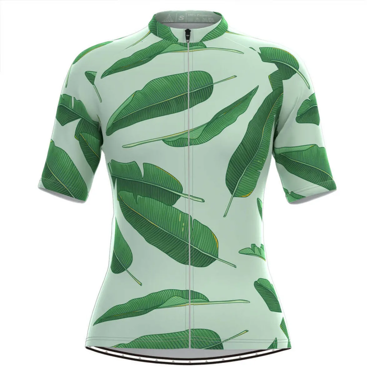 Women's Banana Leaf Print Hawaiian Cycling Jersey Online