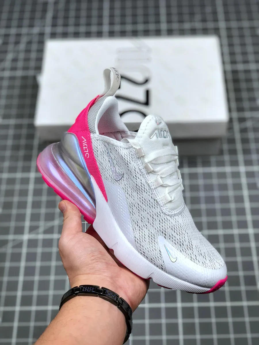 Nike WMNS Air Max 270 White/Pink-Grey - nike air max iridescent