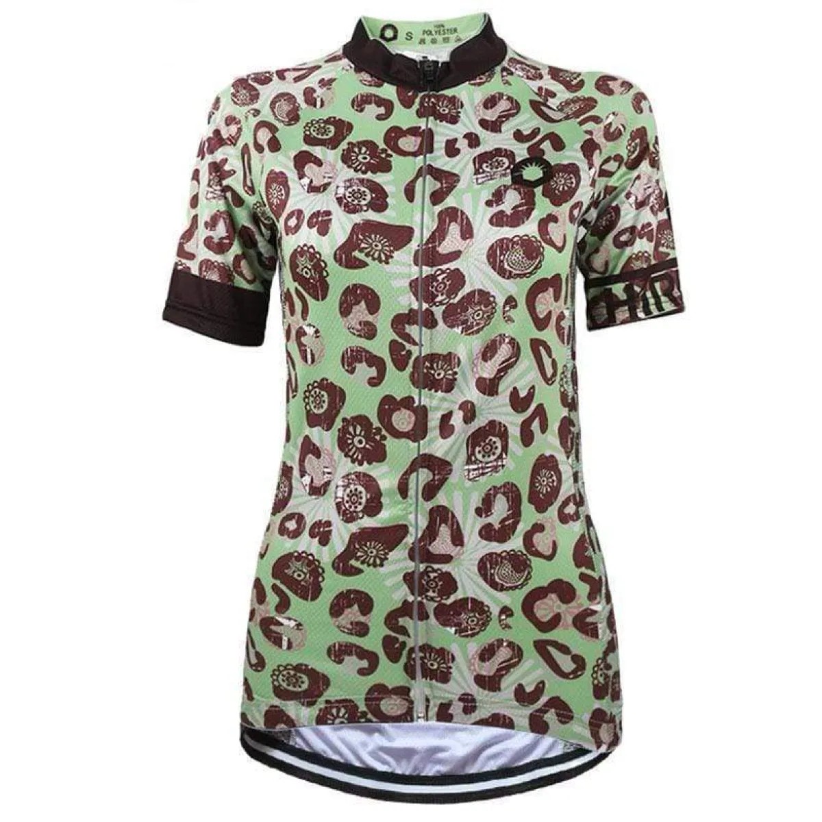 Women's Leopard Skin Green Cycling Jersey Online