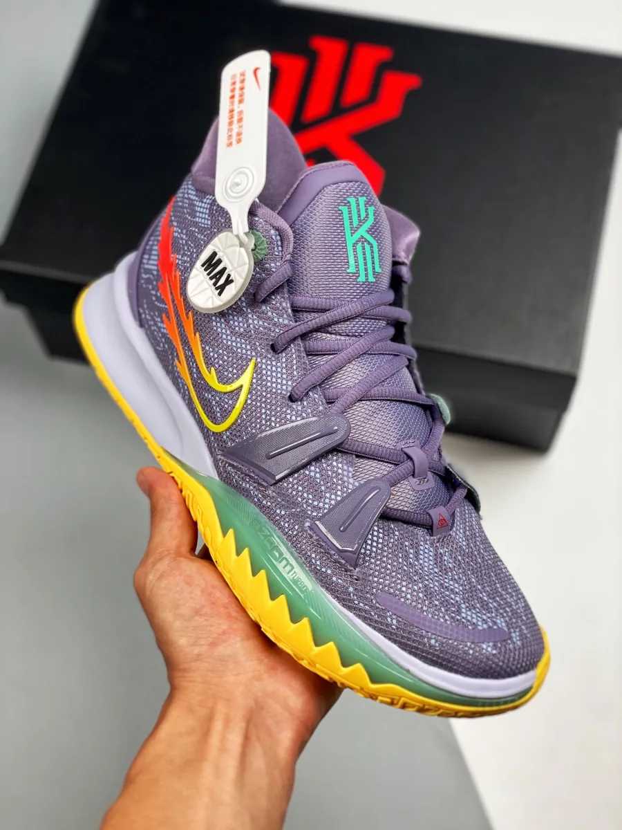 Nike Kyrie 7 Gray Yellow Basketball Shoes - kyrie 7 red