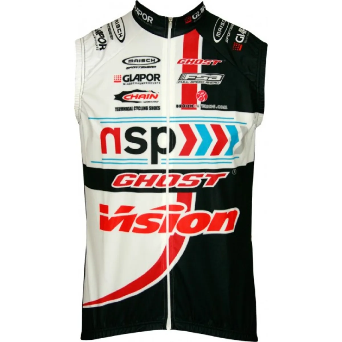 NSP-GHOST 2012 Maisch Radsport-Profi-Team Sleeveless Jersey Vest