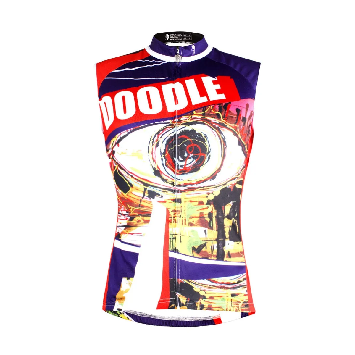 Doodle Eyes Abstract Art Men's Cycling Sleeveless Bike jersey T-shirt Summer Spring Road Bike Wear Mountain Bike MTB Clothes Sports Apparel Top NO.W 667
